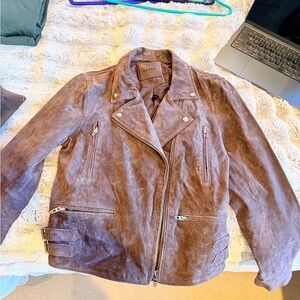 Blank NYC Brown Suede Moto Jacket